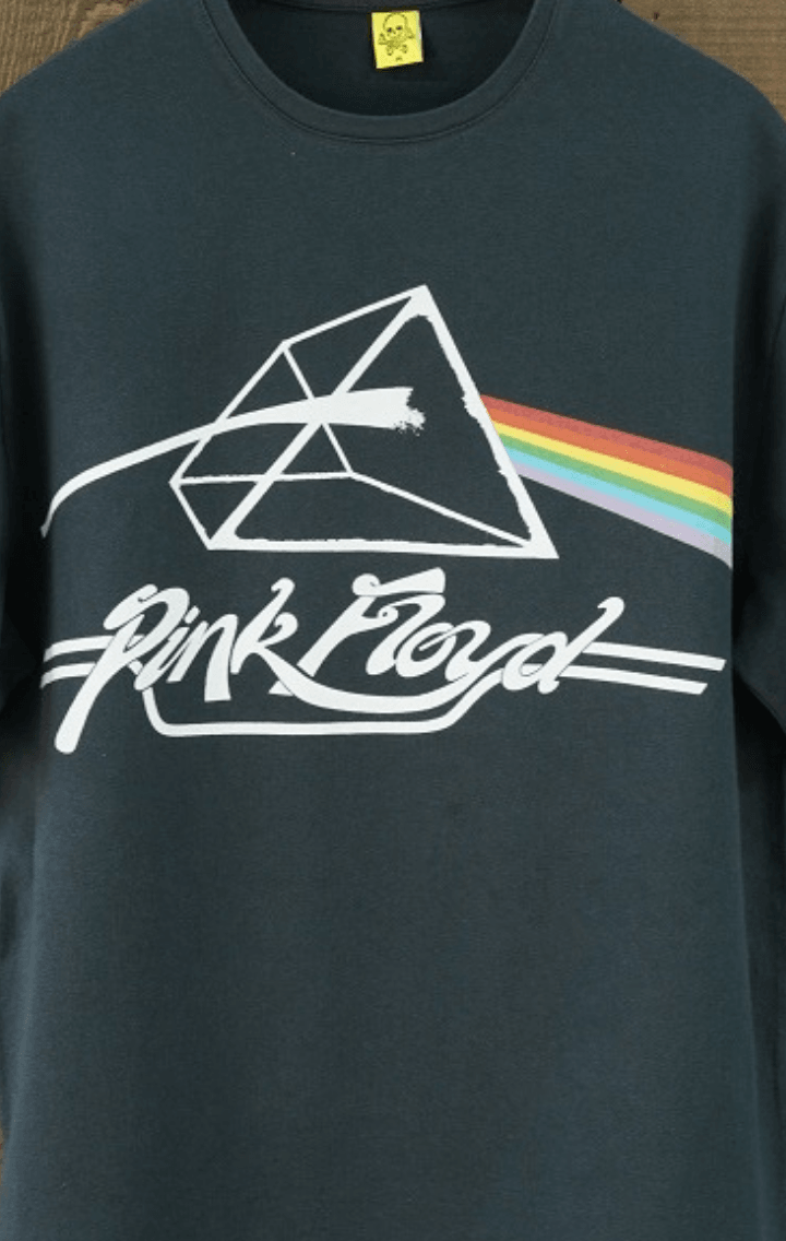 Pink Floyd Dark Side of the Moon Oversize Kısa Kollu Siyah Tshirt