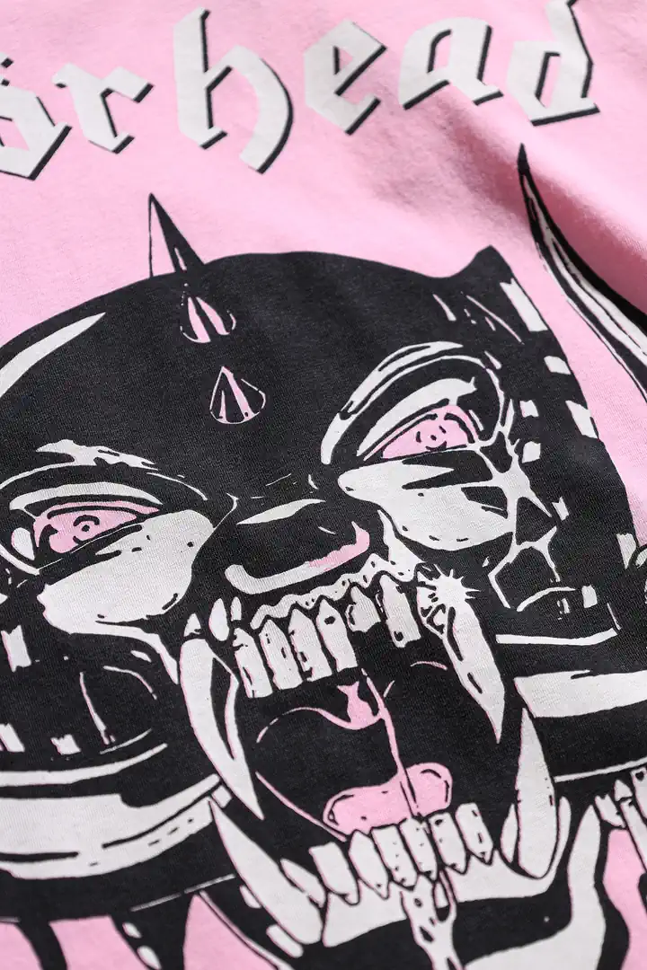 Motörhead Everything Louder Pembe Unisex Kısa Kol Oversize Tshirt