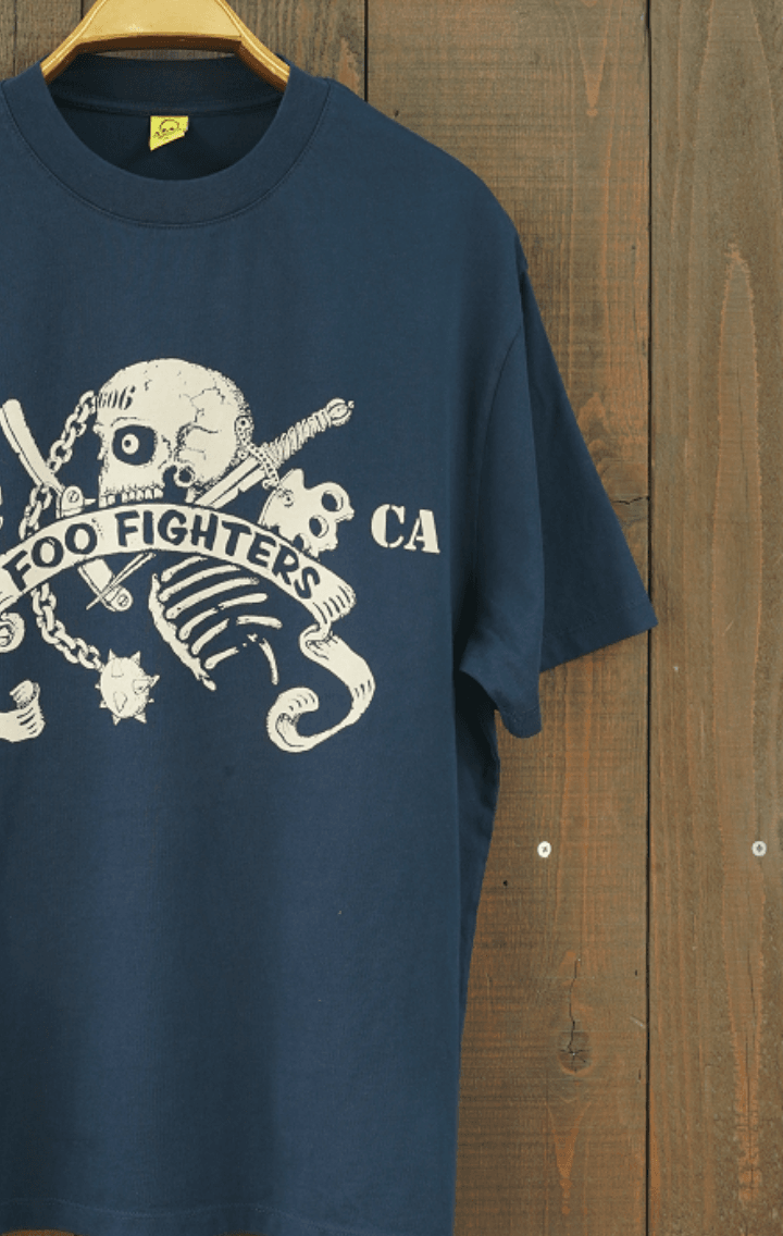 Foo Fighters San Fernando Oversize Kısa Kollu Koyu Lacivert Tshirt