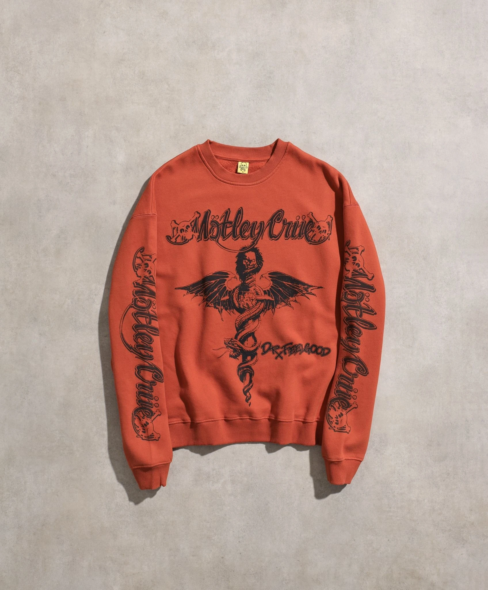 Vintage Mötley Crüe Dr. Feelgood Turuncu 3 İplik Sweatshirt