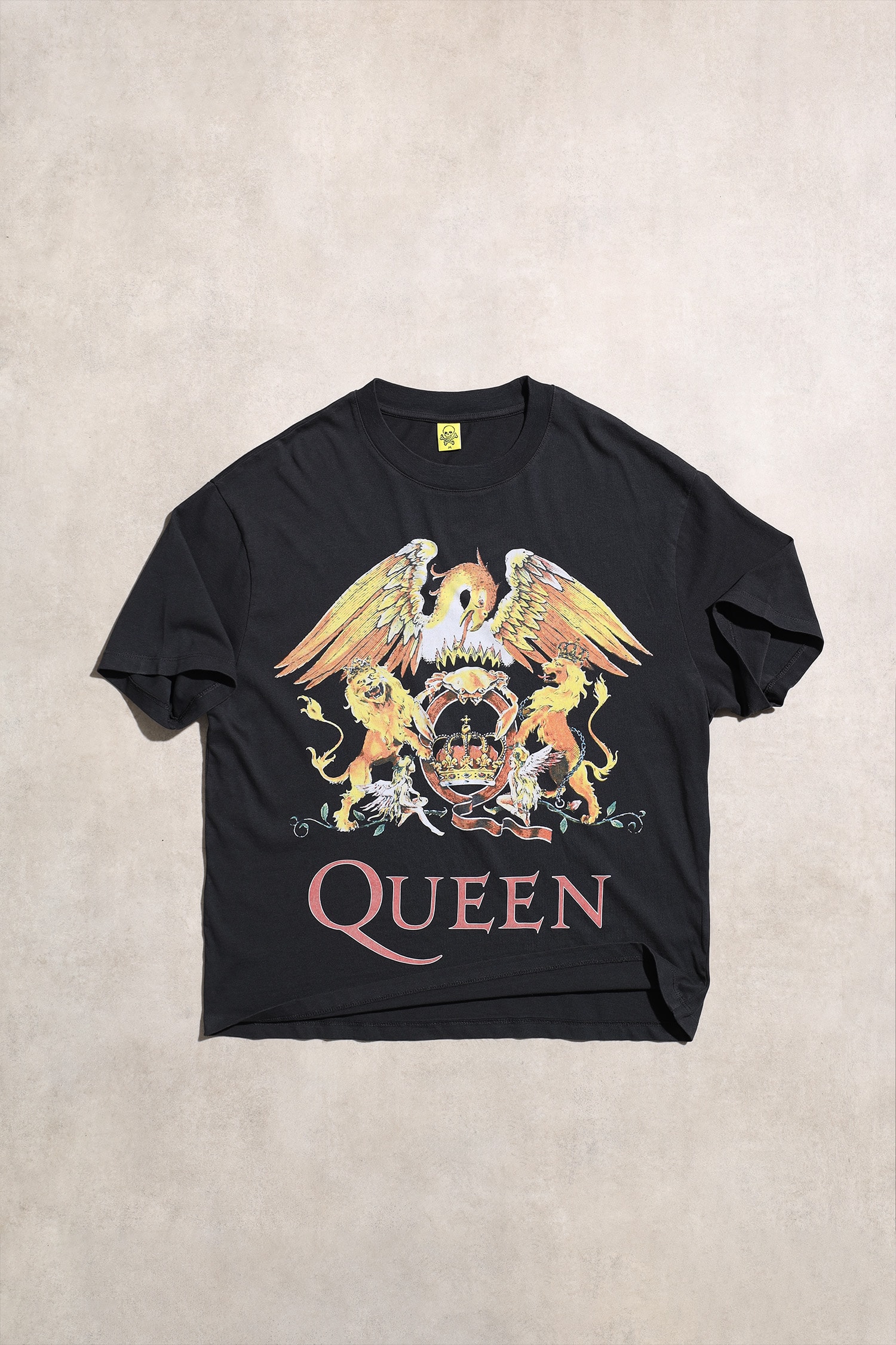 Queen Band Logo Vintage Oversize Siyah Kısa Kol T-Shirt – %100 Pamuk Retro Rock Tshirt