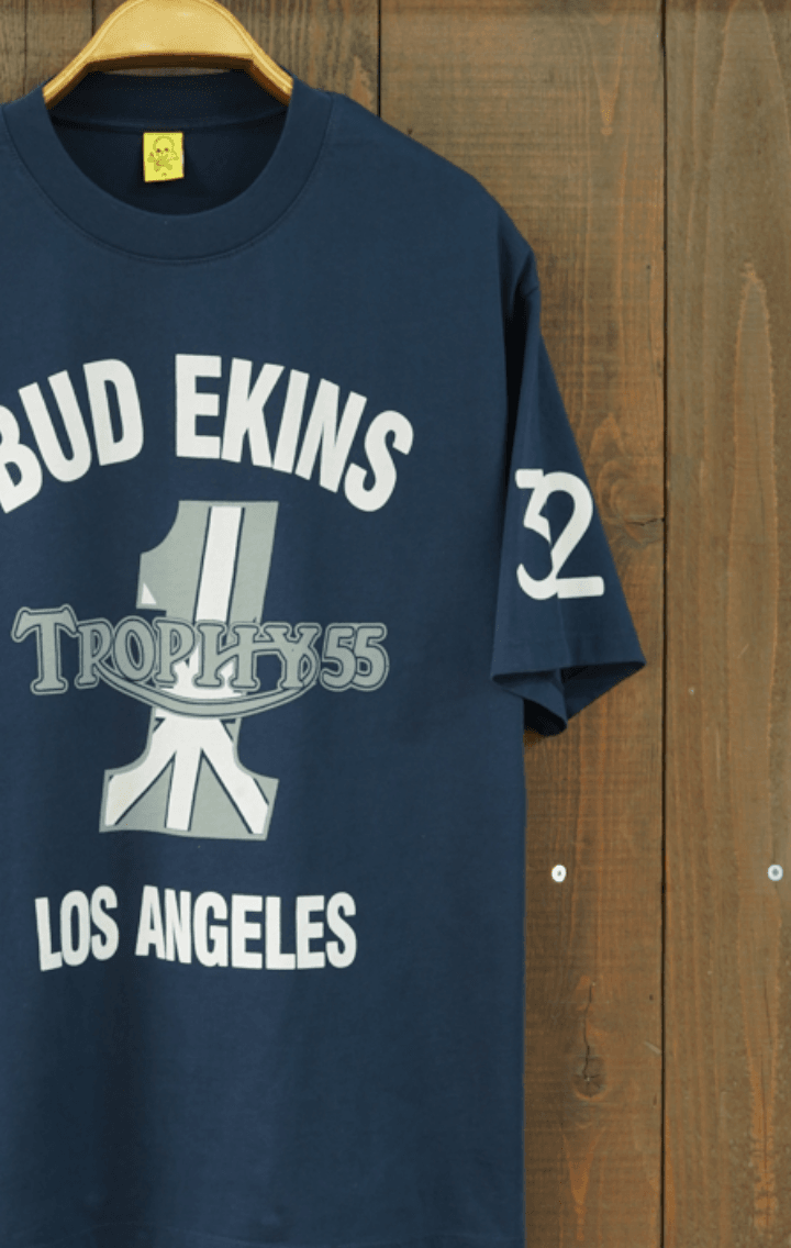 Triumph Bud Ekins Oversize Kısa Kollu Koyu Lacivert Tshirt