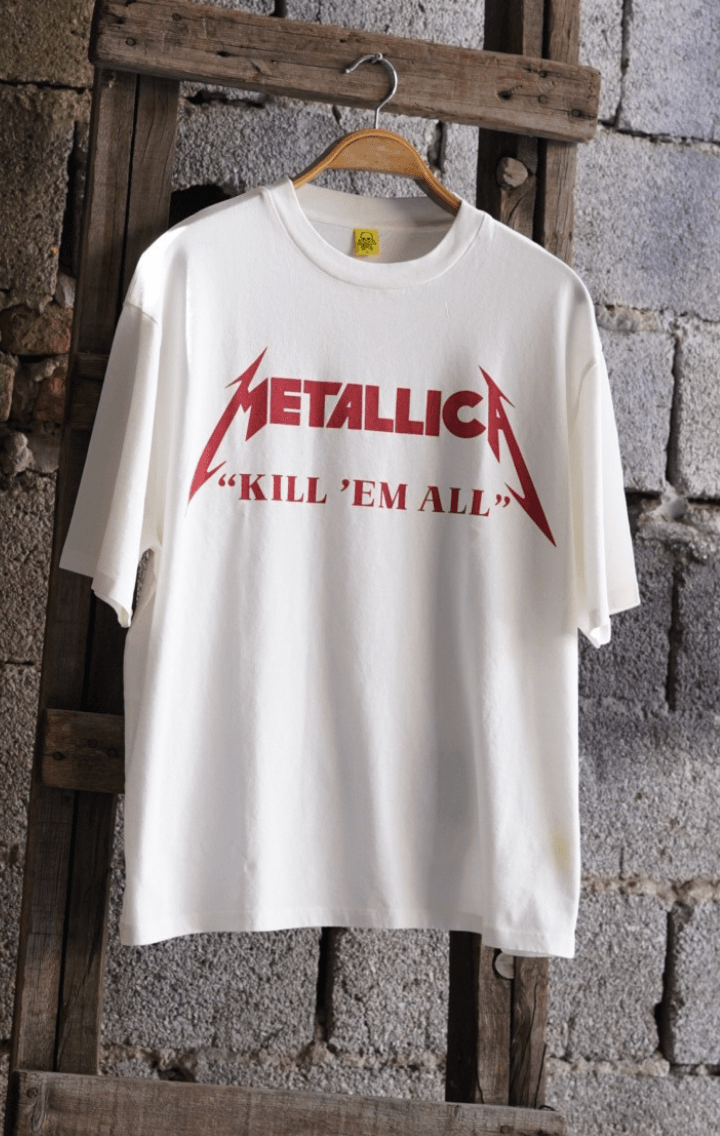 Metallica "Kill 'Em All" Retro Beyaz Tişört
