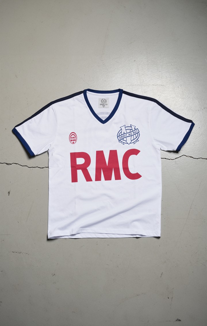 Olympique Marseille Jersey Beyaz Futbol Forması 1984/85