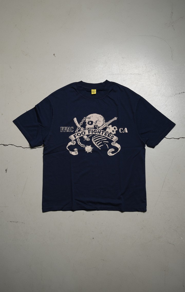 Foo Fighters San Fernando Oversize Kısa Kollu Koyu Lacivert Tshirt