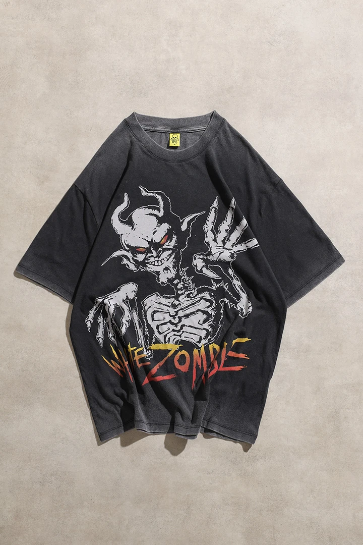 OverdriveOverdrive Vintage Unisex Metal Rock Yıkamalı Kısa Kol T-shirt