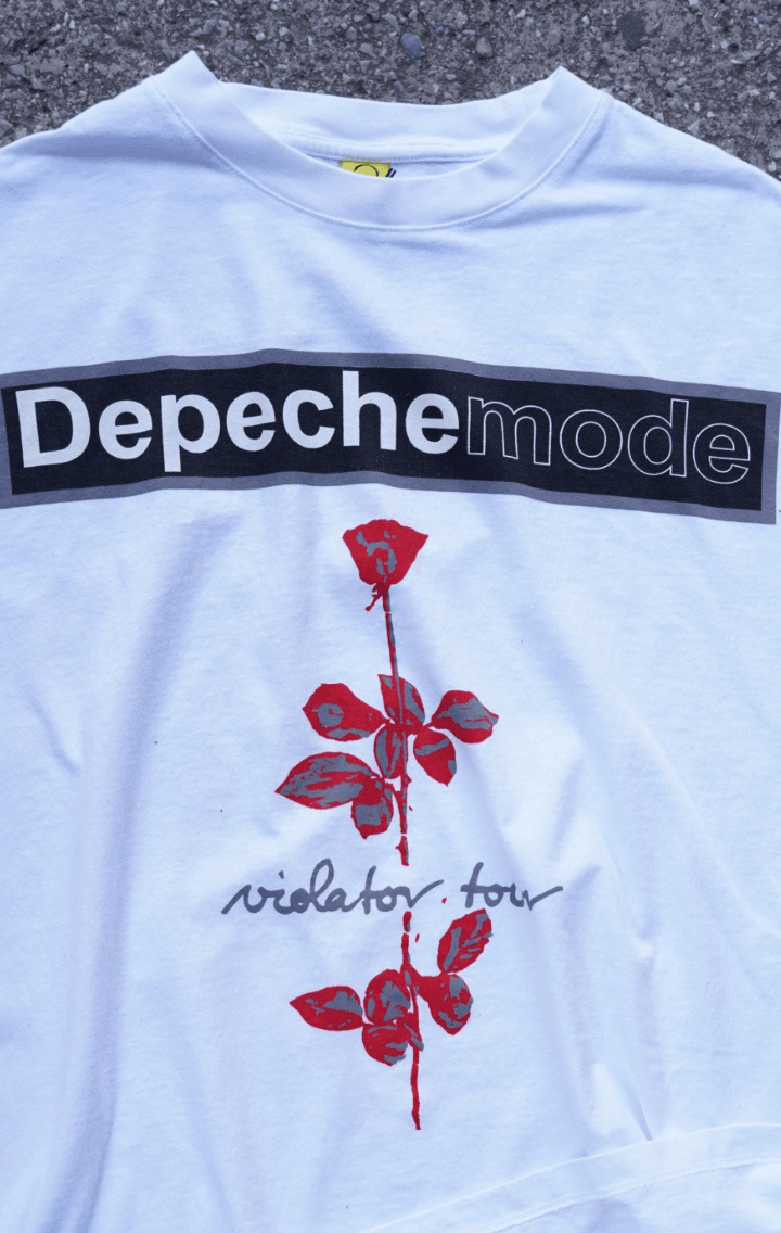 Depeche Mode "Violator Tour" Kısa Kollu Beyaz Tshirt