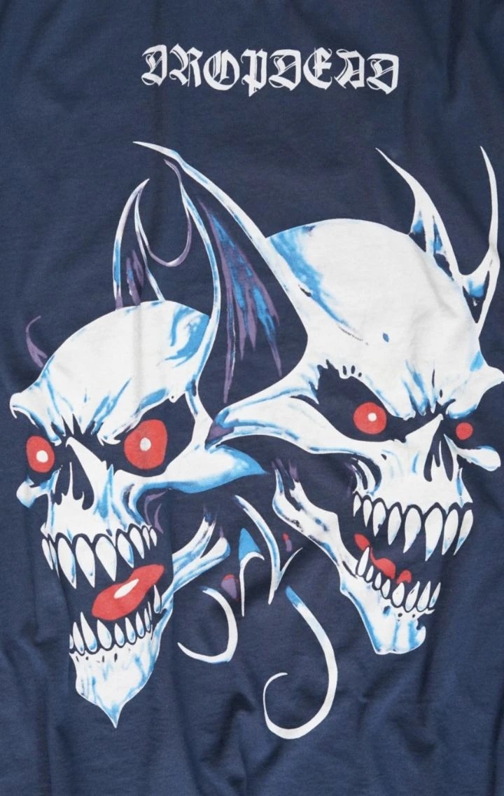 Dropdead Lacivert Oversize Unisex T-shirt
