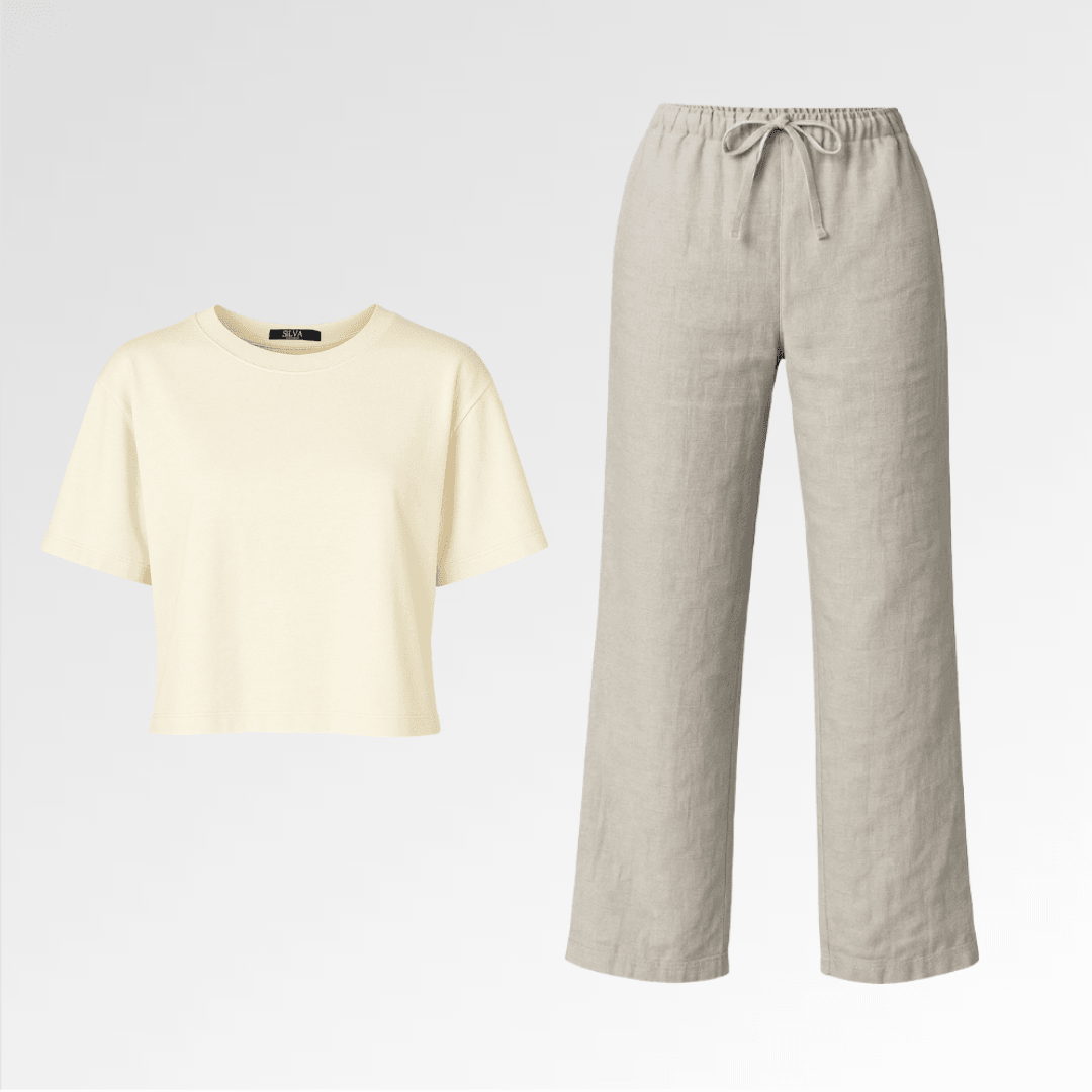 Corylus Crop T-Shirt & Canella Pantolon