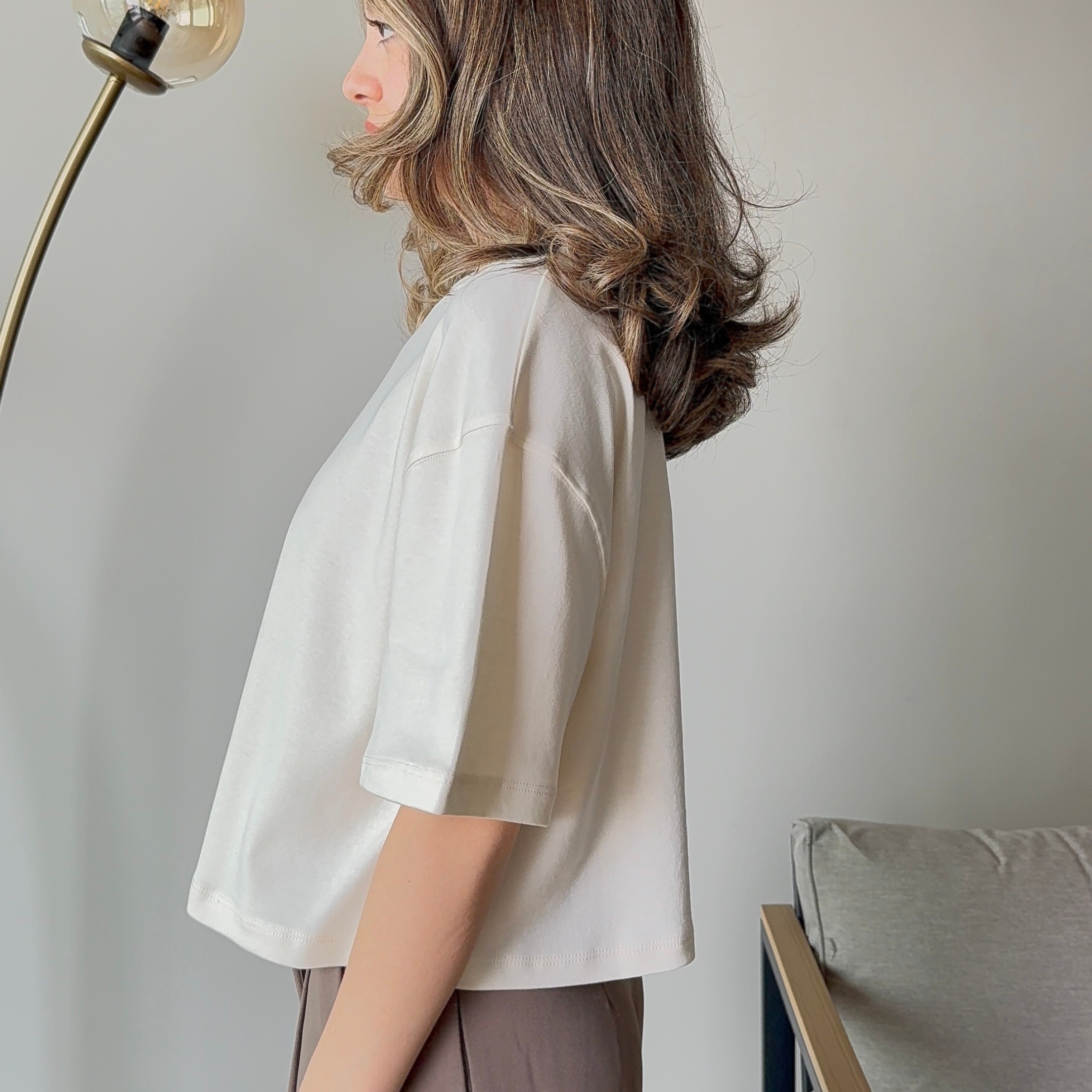 Corylus Crop T-Shirt - Ekru