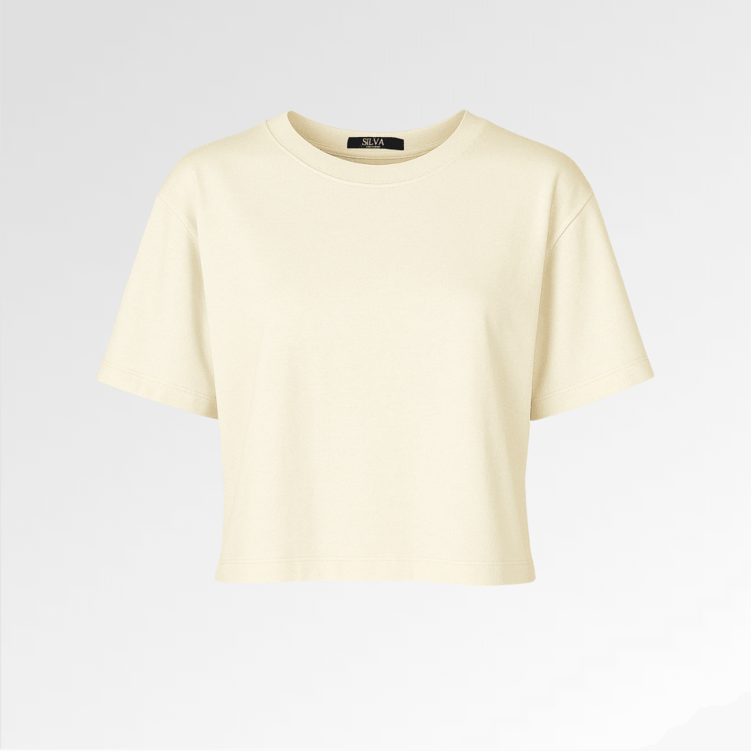 Corylus Crop T-Shirt - Ekru