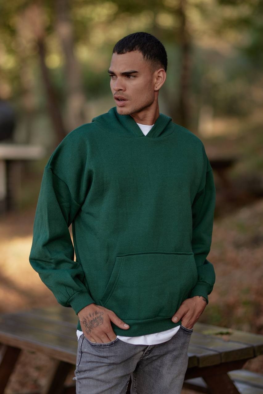 Erkek Kapüşonlu Oversize Sweat