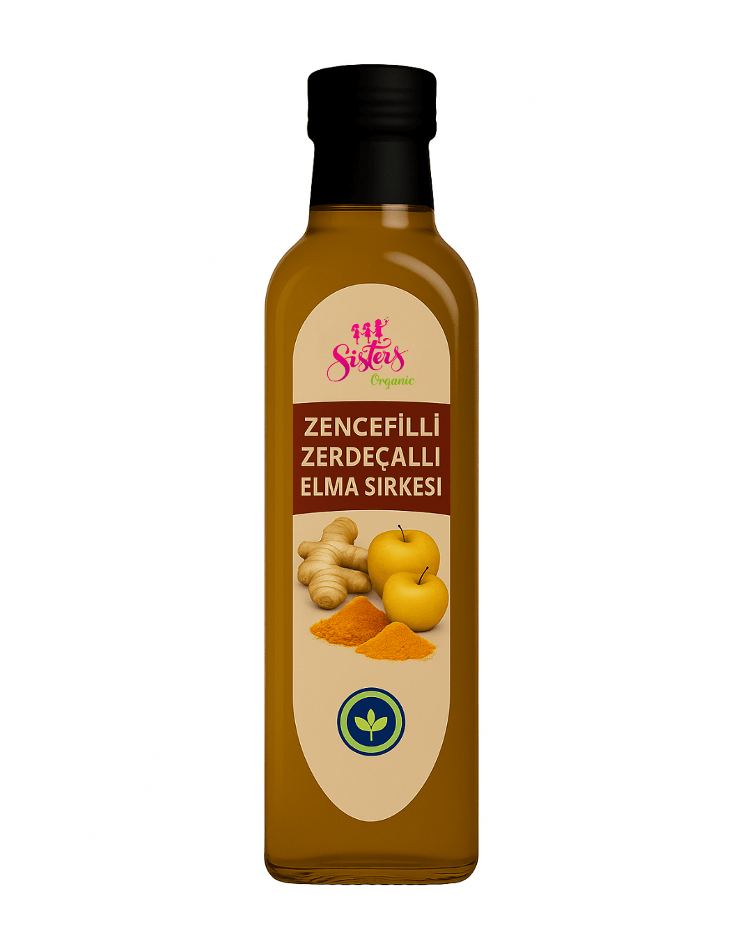 Organik Zenceflli Zerdeçallı Elma Sirkesi
