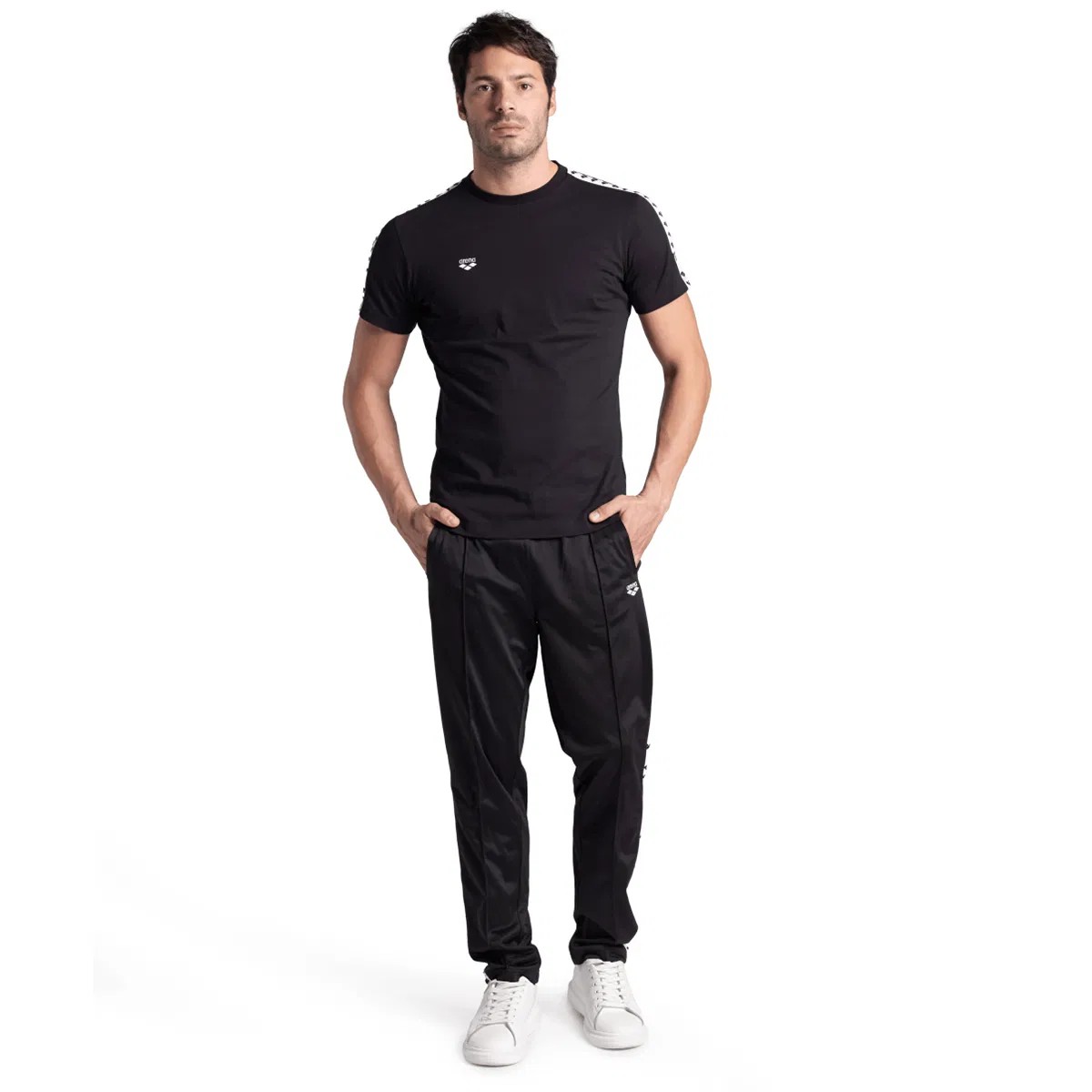 M T SHIRTTEAM BLACK WHITE BLACK