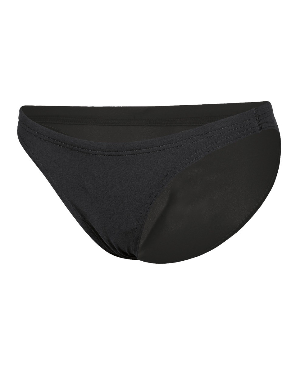 WOMEN'S TEAM SWIM BOTTOM SOLID BLACK WHITE