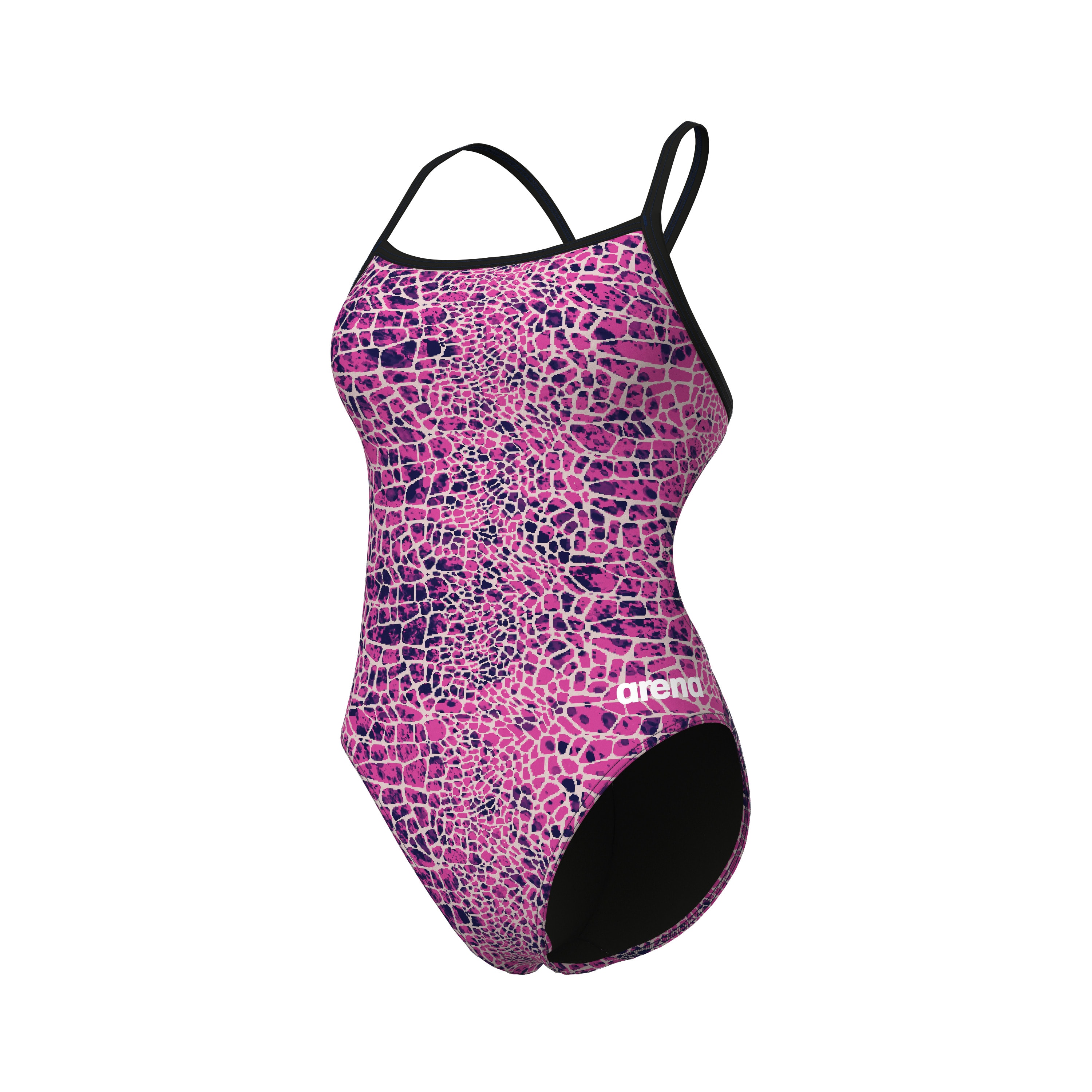 W ARENA SNAKESKIN SWIMSUIT CHALLENGE BLACK-PINK MULTI