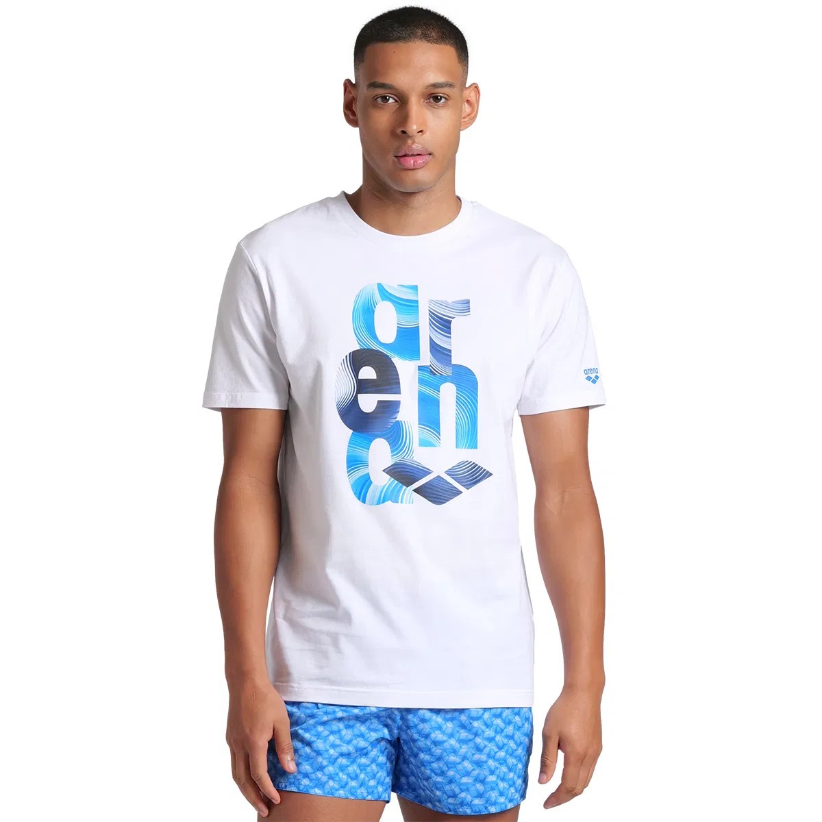 MEN'S ARENA WATER PRINTS T-SHIRT WHITE