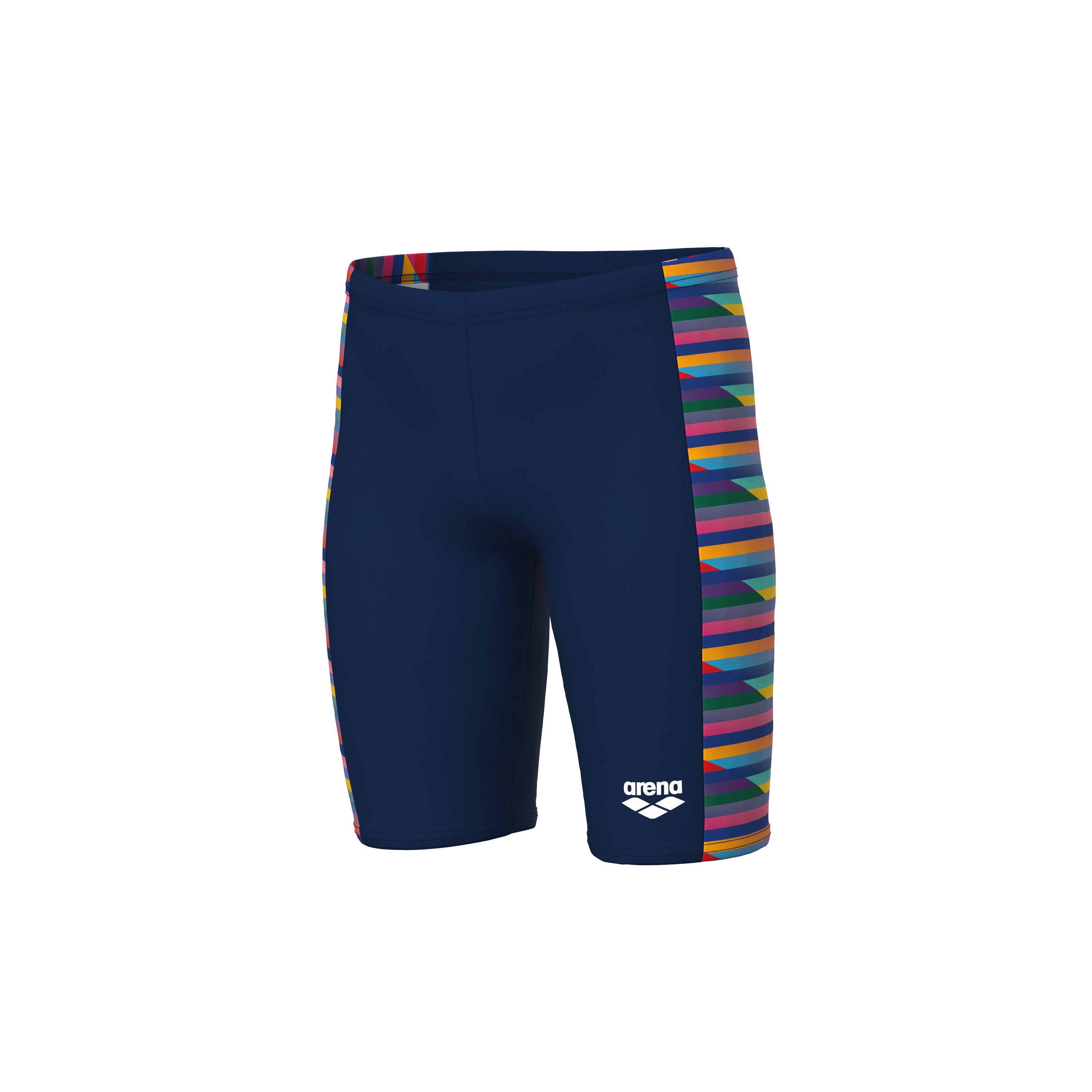 BOY'S ARENA RACING STRIPE SWIM JAMMER NAVY