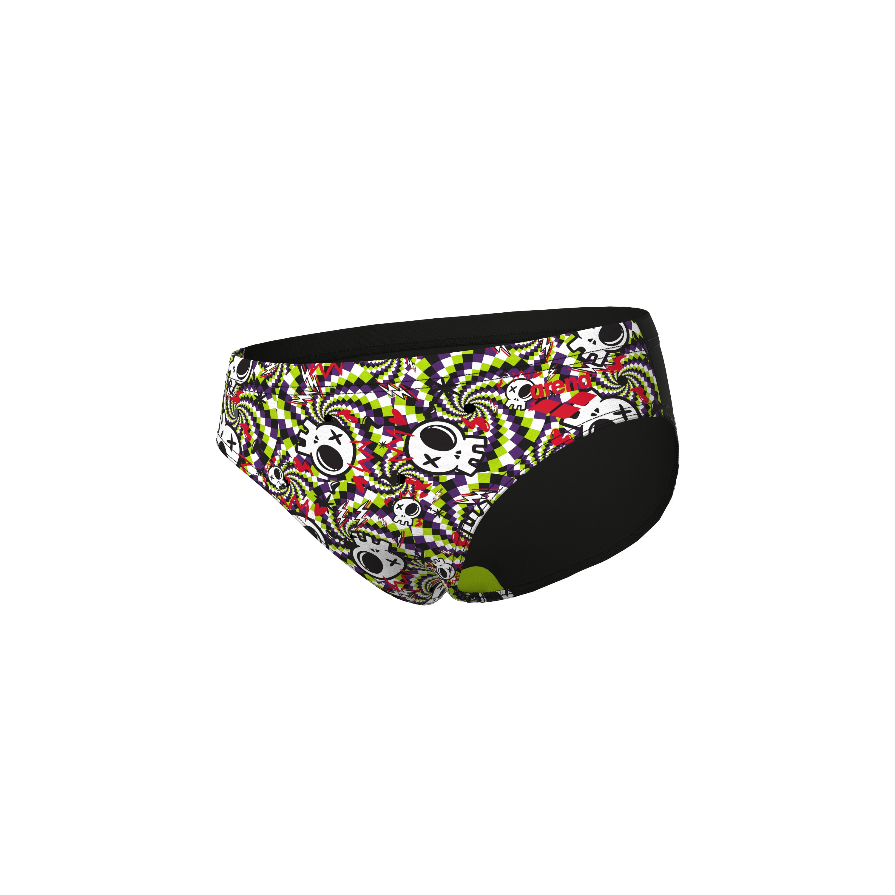 BOY'S ARENA FUN SKULLS SWIM BRIEFS MULTI BLACK-BLACK