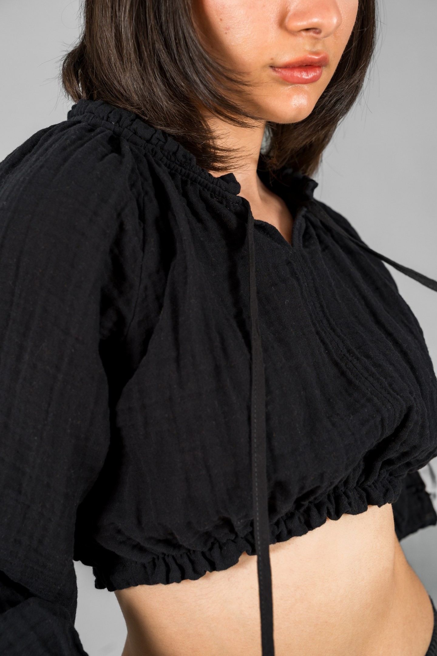 Yırtmaçlı Etek-Reglan Kol Crop Takım