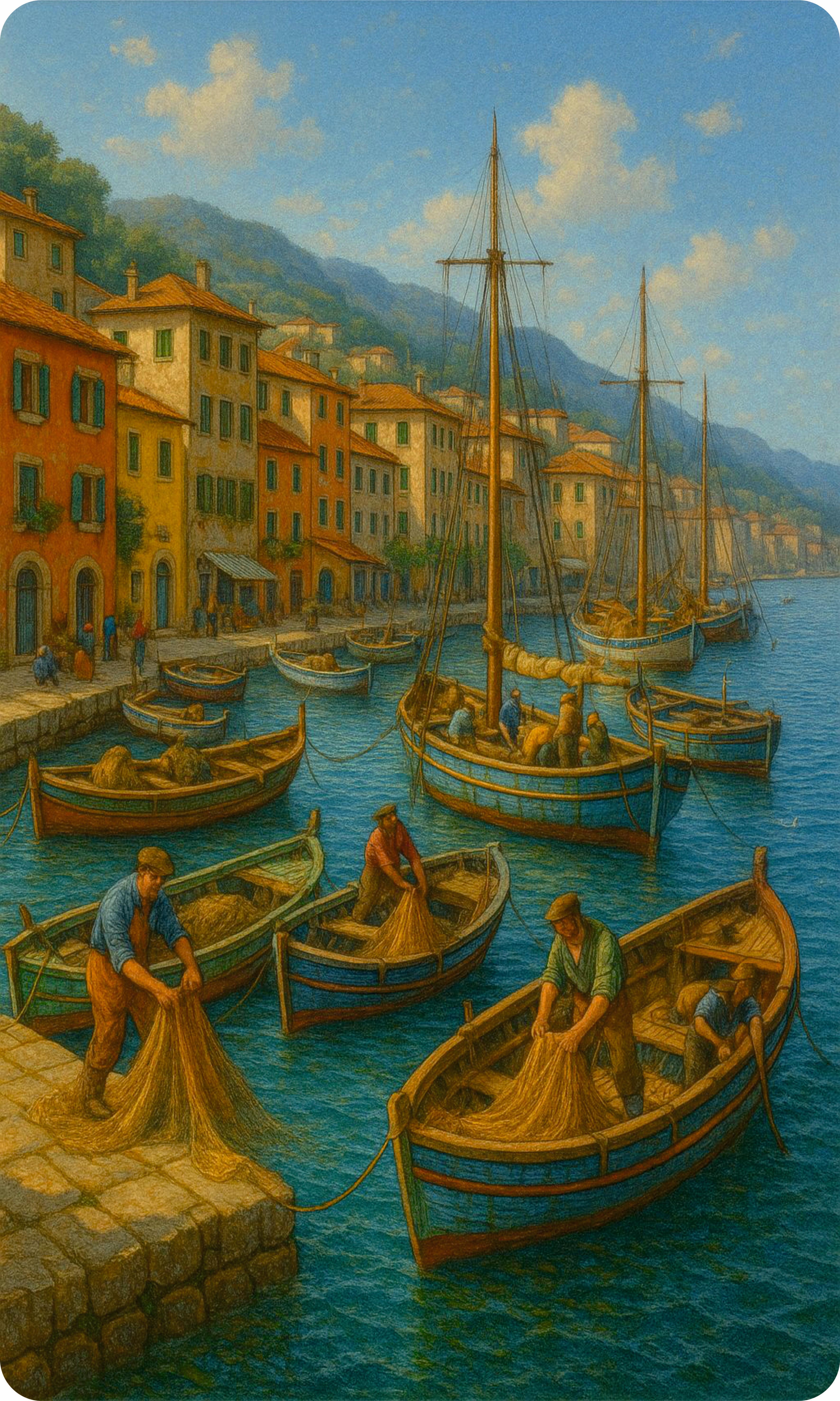 BALIKÇILAR AHŞAP PUZZLE 500 PARÇA 50 X 30 TABLO OLARAK DUVARA ASILABİLİR.