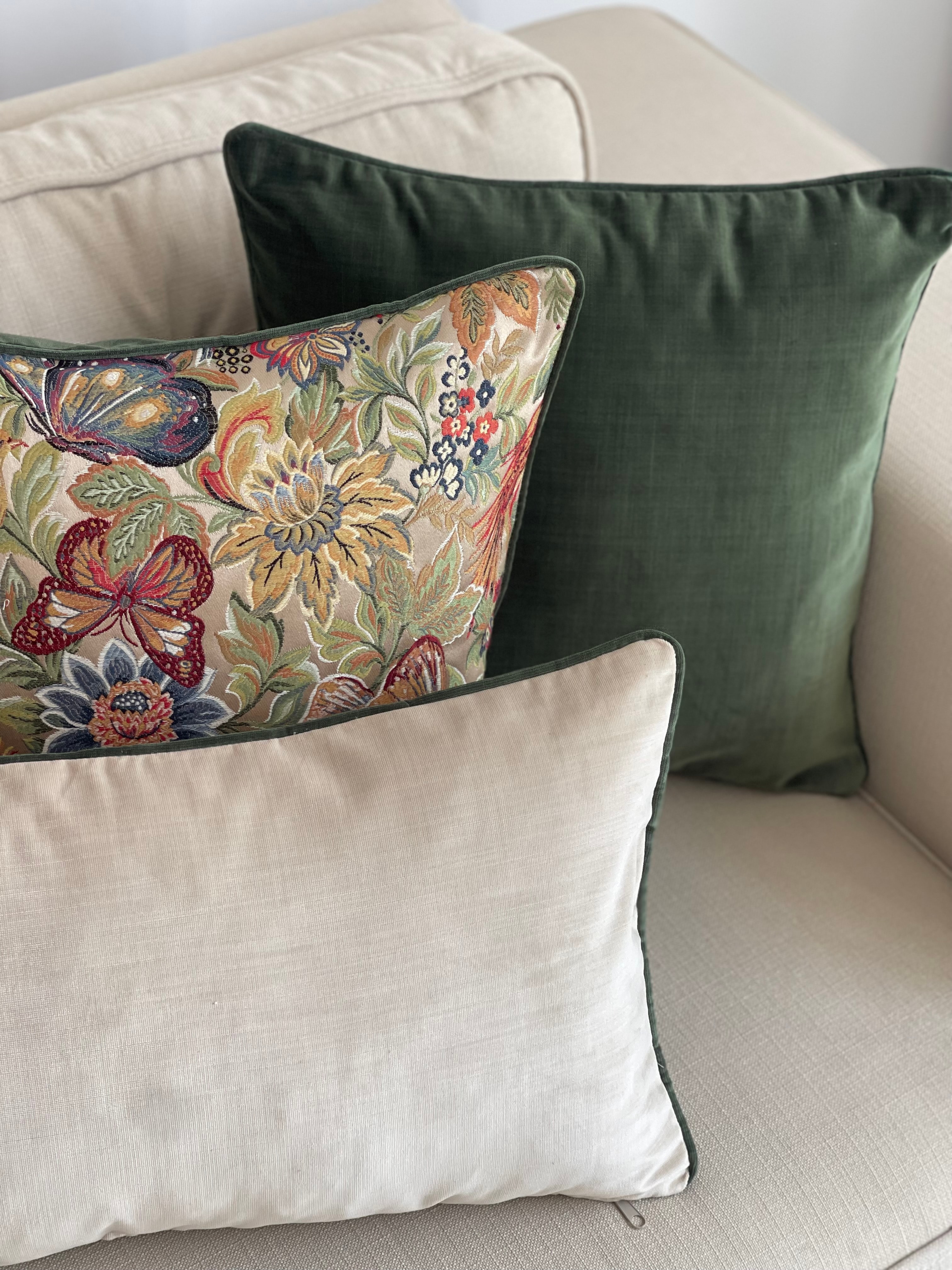 Butterfly Co. Yeşil Yastık Kılıfı