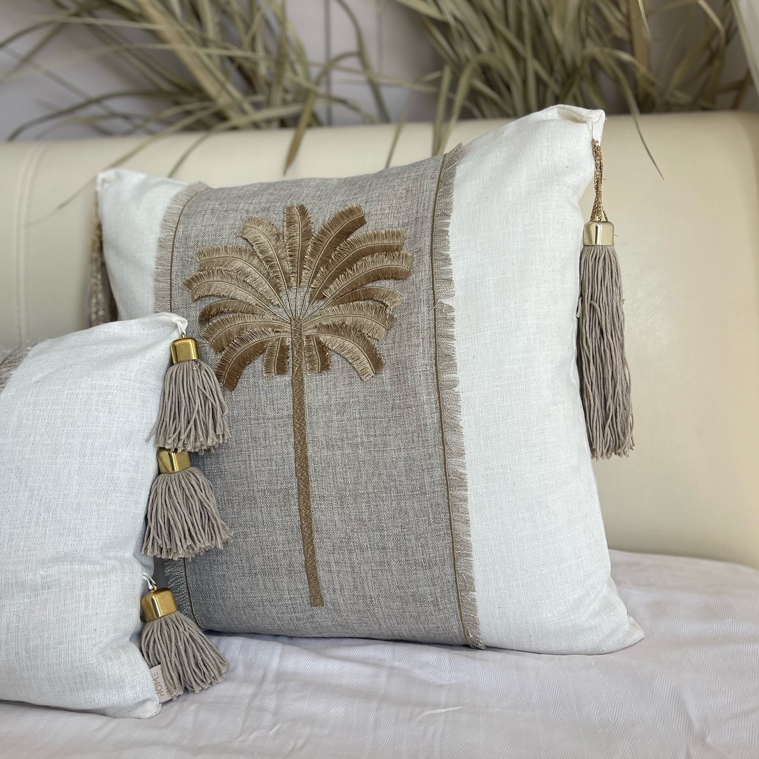 Gold Palm Kırlent Kılıfı 50*50 cm