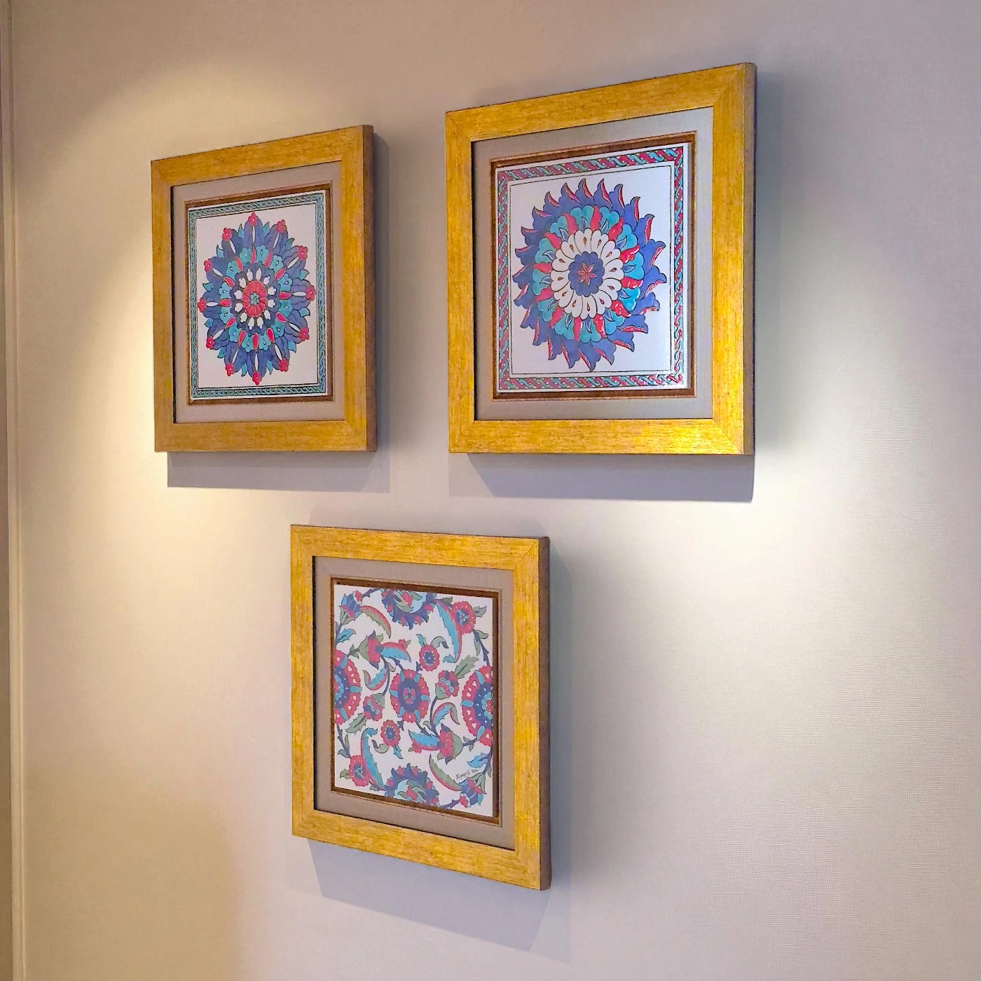 3'lü Çini Duvar Pano Seti