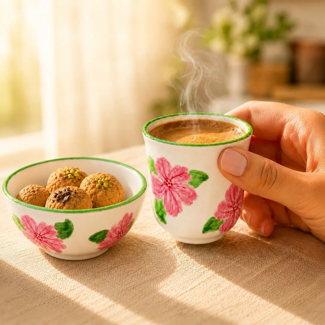 Sare Espresso Fincanı ve mezelikle tatlı bir hediye kombini oluşturabilirsiniz