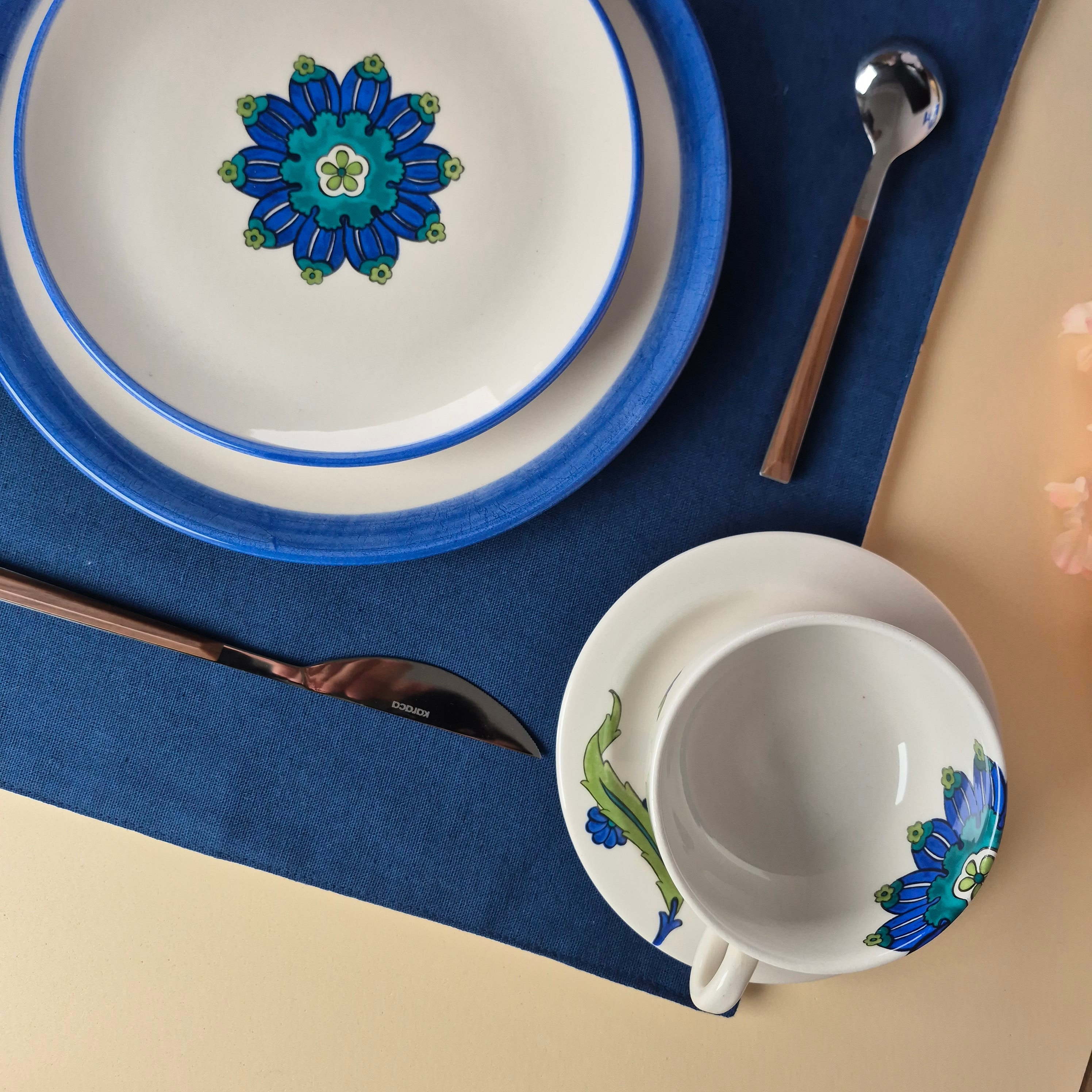 Şam İşi Tatlı Tabağı - 6'lı Set