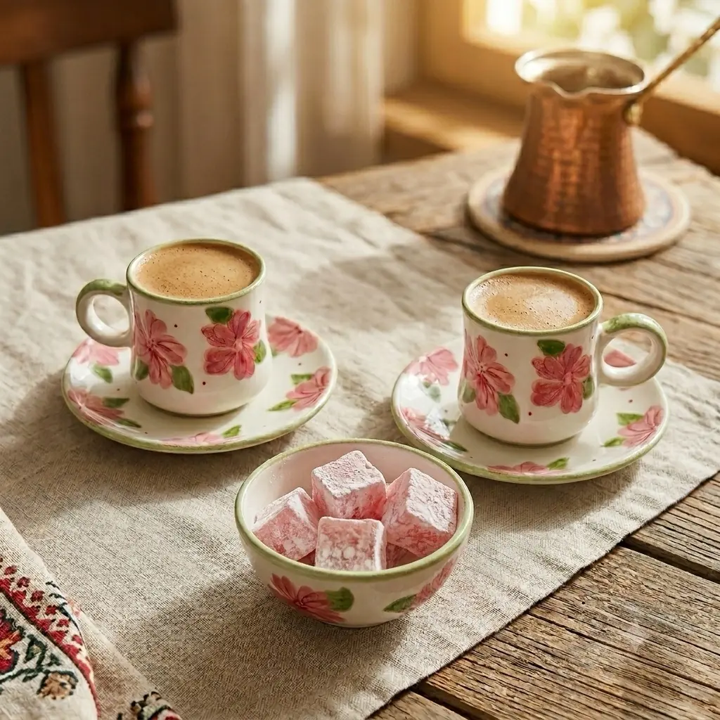 Sare Koleksiyonu ile Pembe Çiçekli Bir Kahve Molası&nbsp;