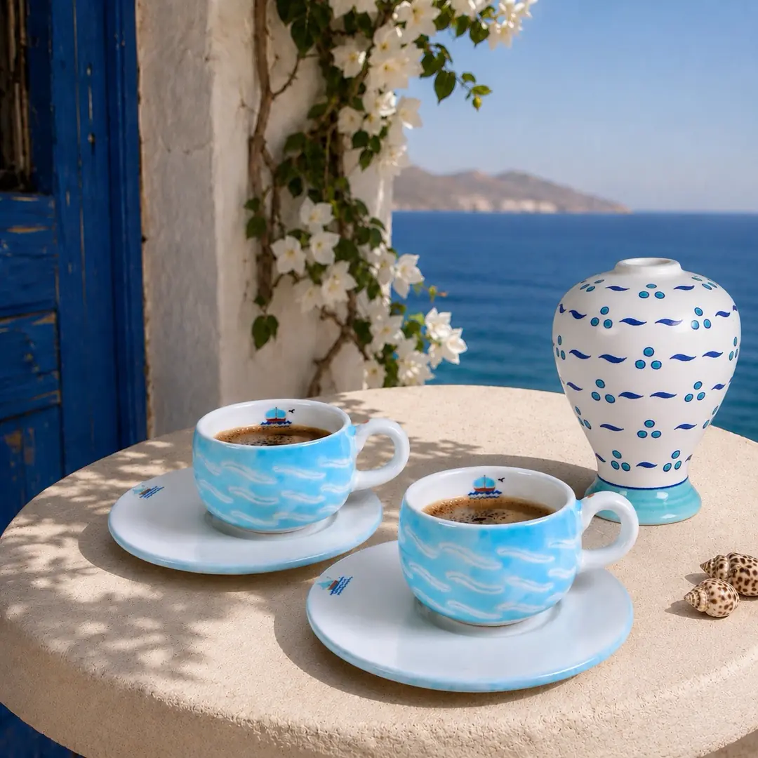 Yelkenli Fincan Seti İle Sanat ve Espri Dolu bir Kahve Keyfi