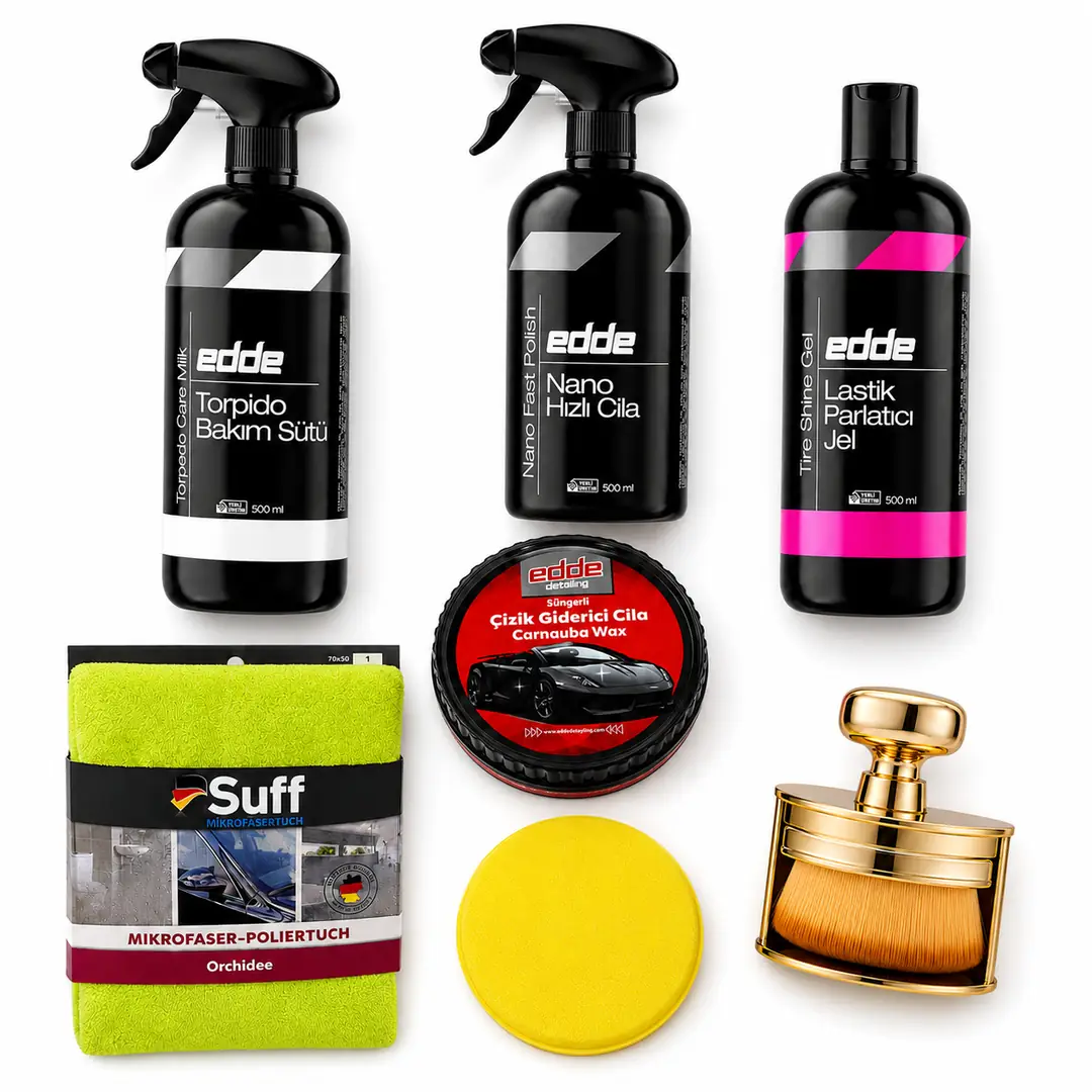 Edde 7'li Set — Nano Cila, Çizik Giderici, Torpido Sütü, Lastik