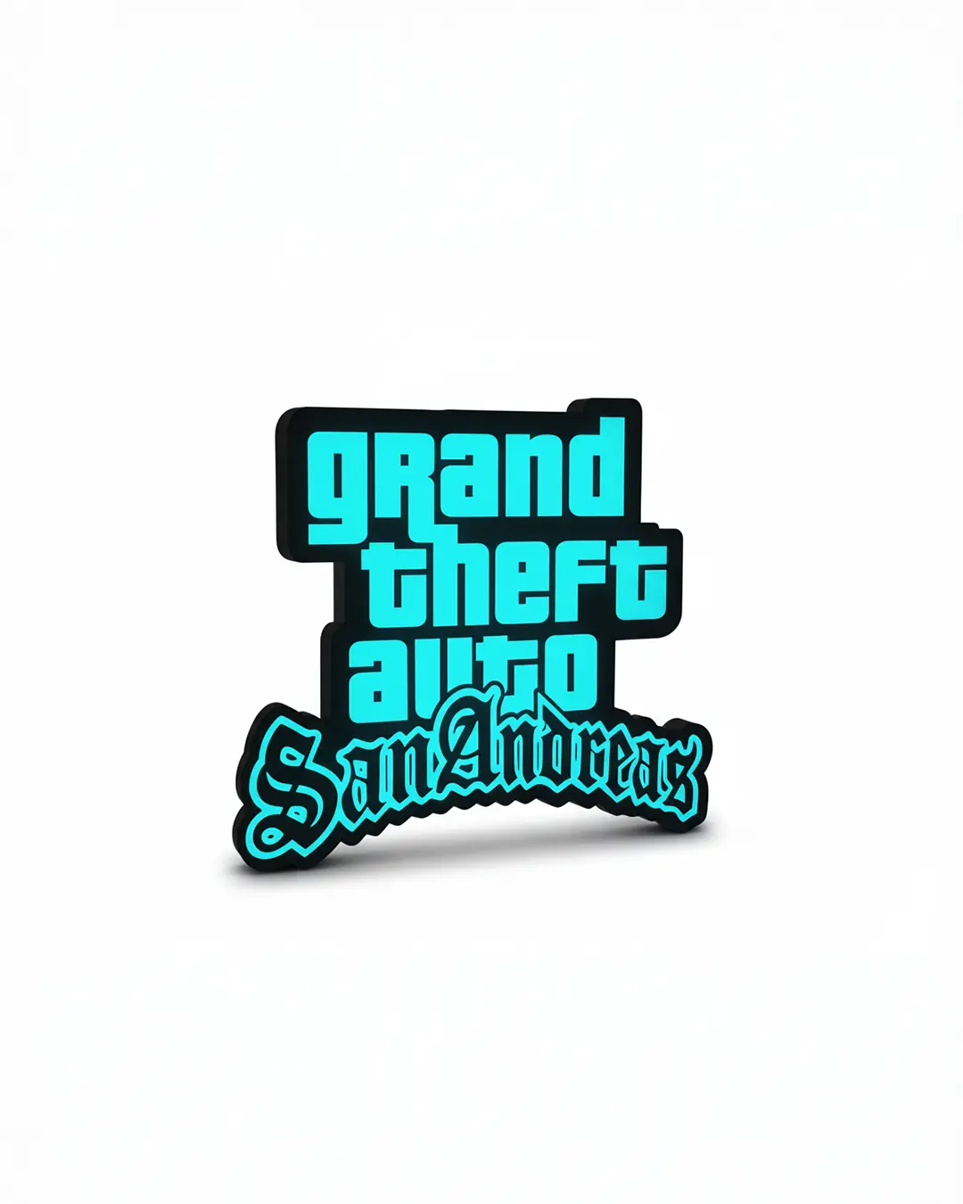 Grand Theft Auto San Andreas LED Masa Lambası GTA Oyuncu Hediyesi Oda Dekorasyonu Gece Lambası