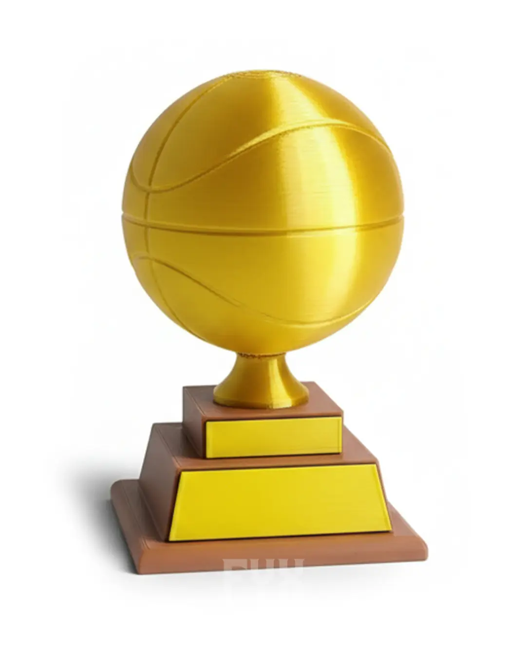 Altın Renkli Basketbol Topu Tasarımlı Masa Üstü Dekoratif Ödül Heykelciği