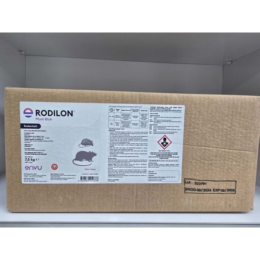 Bayer Rodilon Mum Blok Fare Zehiri | 7,5 KG image