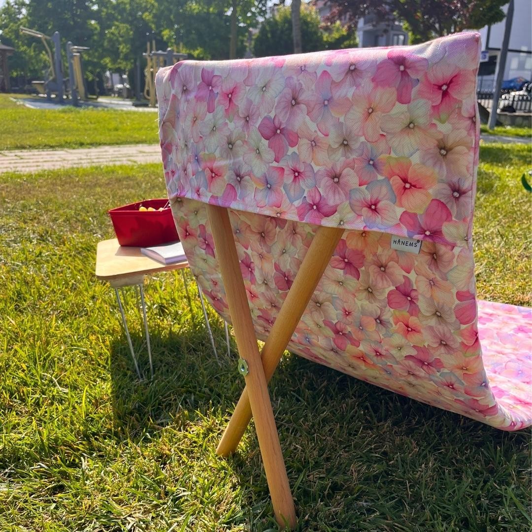 Pineapple Pattern Camp Chair, Folding Beach Chair, Outdoor Garden Chair