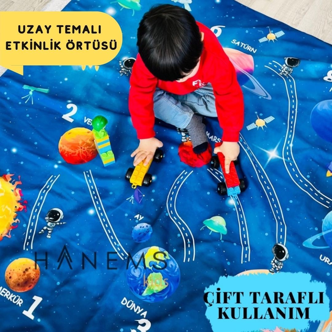 Space Themed Game Mat, Play Mat, Activity Mat, Waterproof Mat