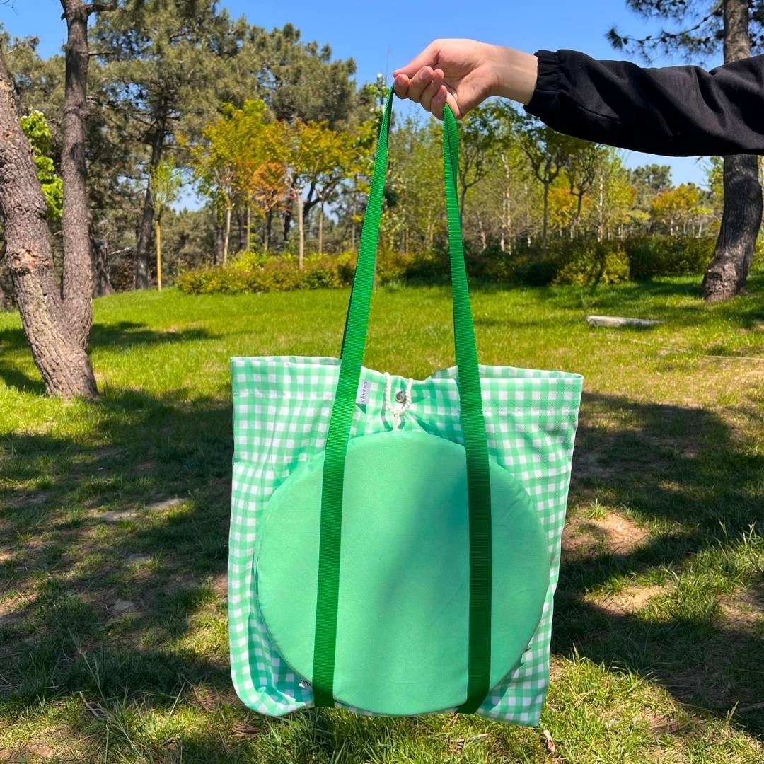 Green Gingham Picnic Set