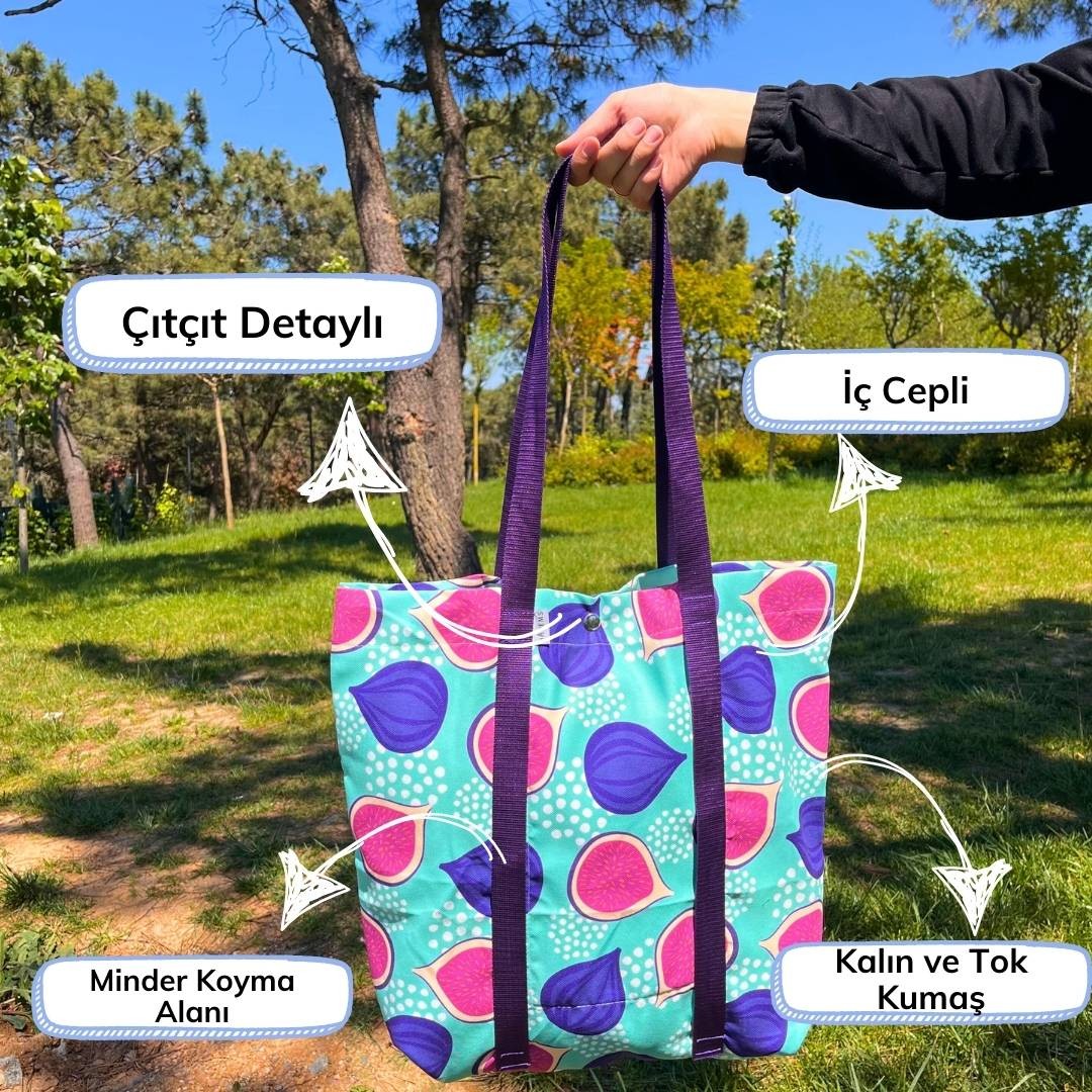 Fig Patterned Picnic Bag