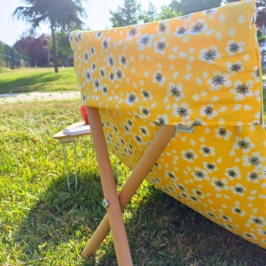 Rose Pattern Camp Chair, Folding Beach Chair, Outdoor Garden Chair