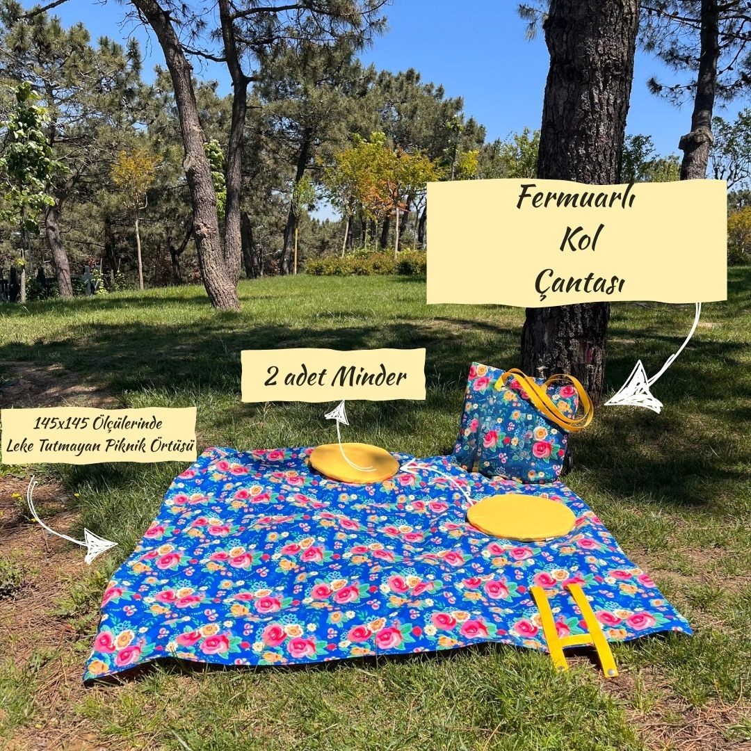 Gül Desenli Piknik Seti