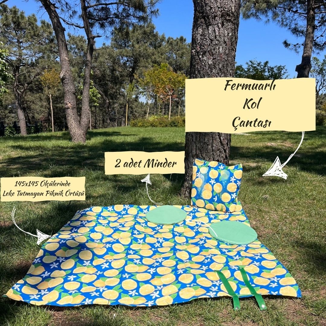 Lemon Pattern Pincic Set
