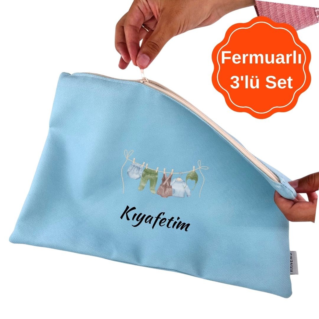 Bronz Paket Fermuarlı Doğum Çantası