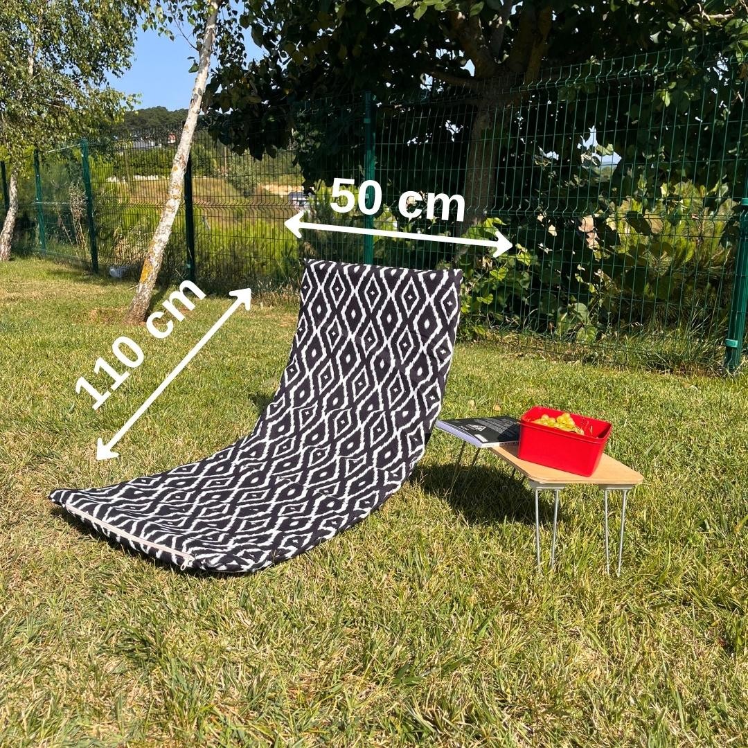 Black and White Color Camp Chair, Folding Beach Chair, Outdoor Garden Chair