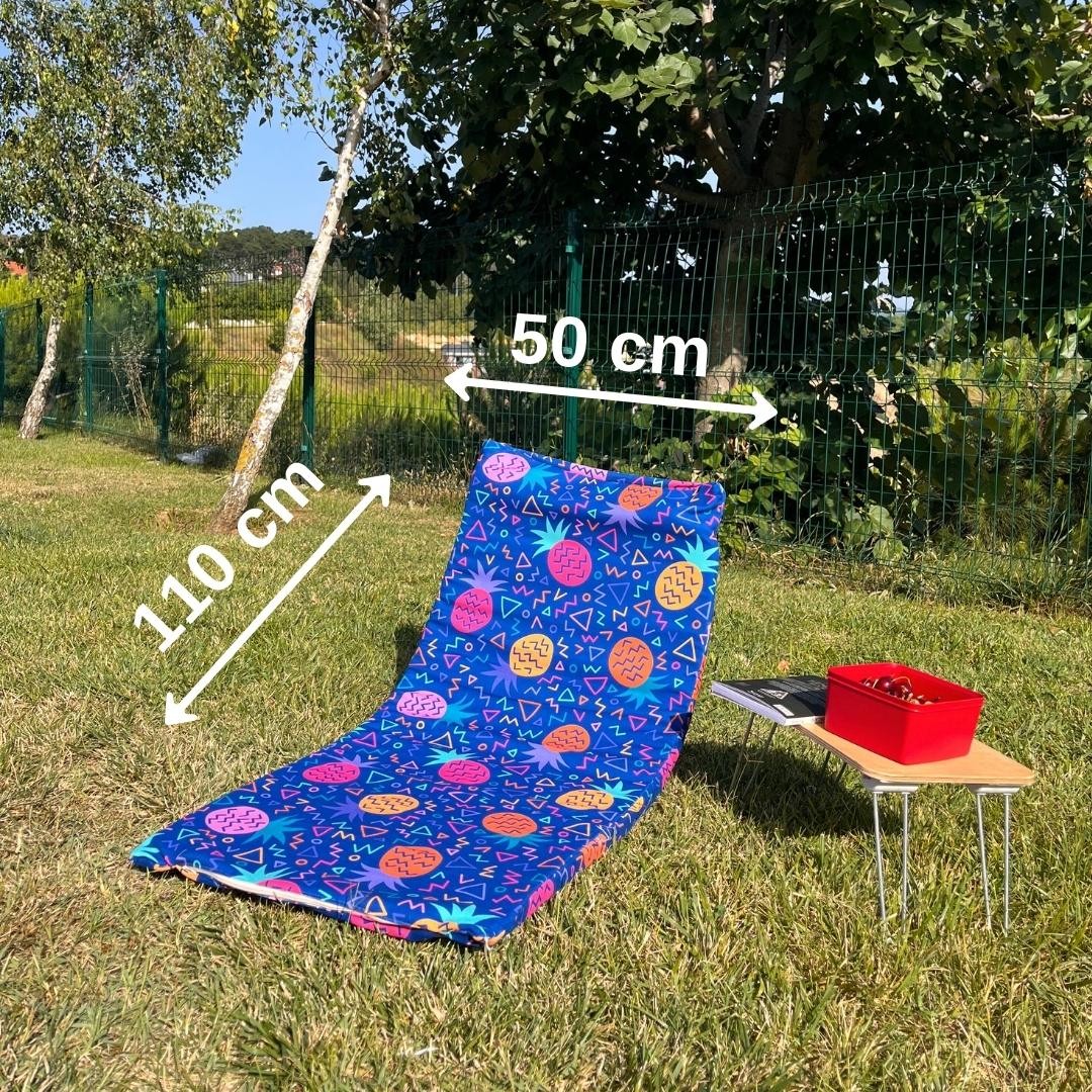 Rose Pattern Camp Chair, Folding Beach Chair, Outdoor Garden Chair