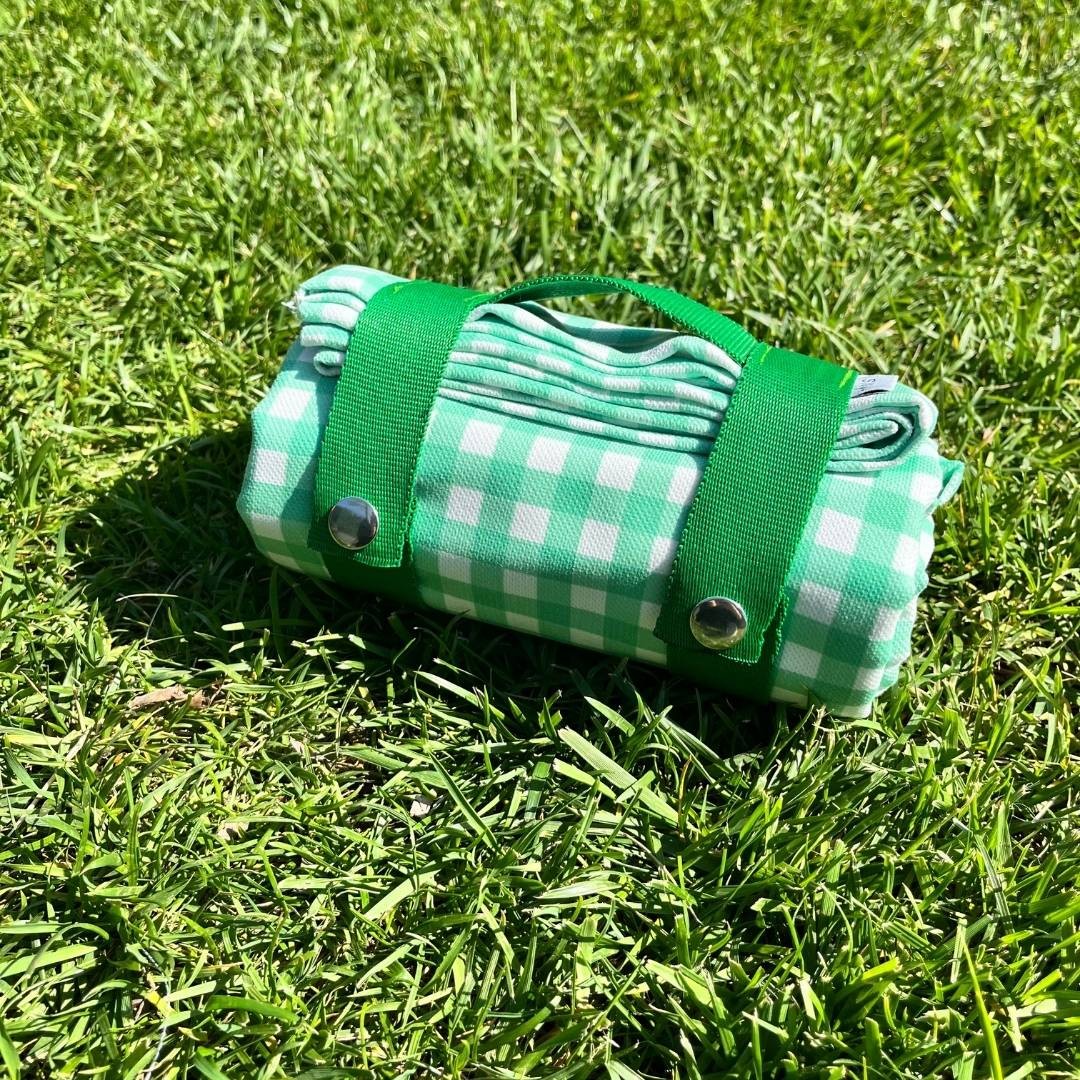 Green Gingham Picnic Set