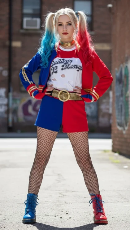 Harley Quınn Kostümü Yetişkin