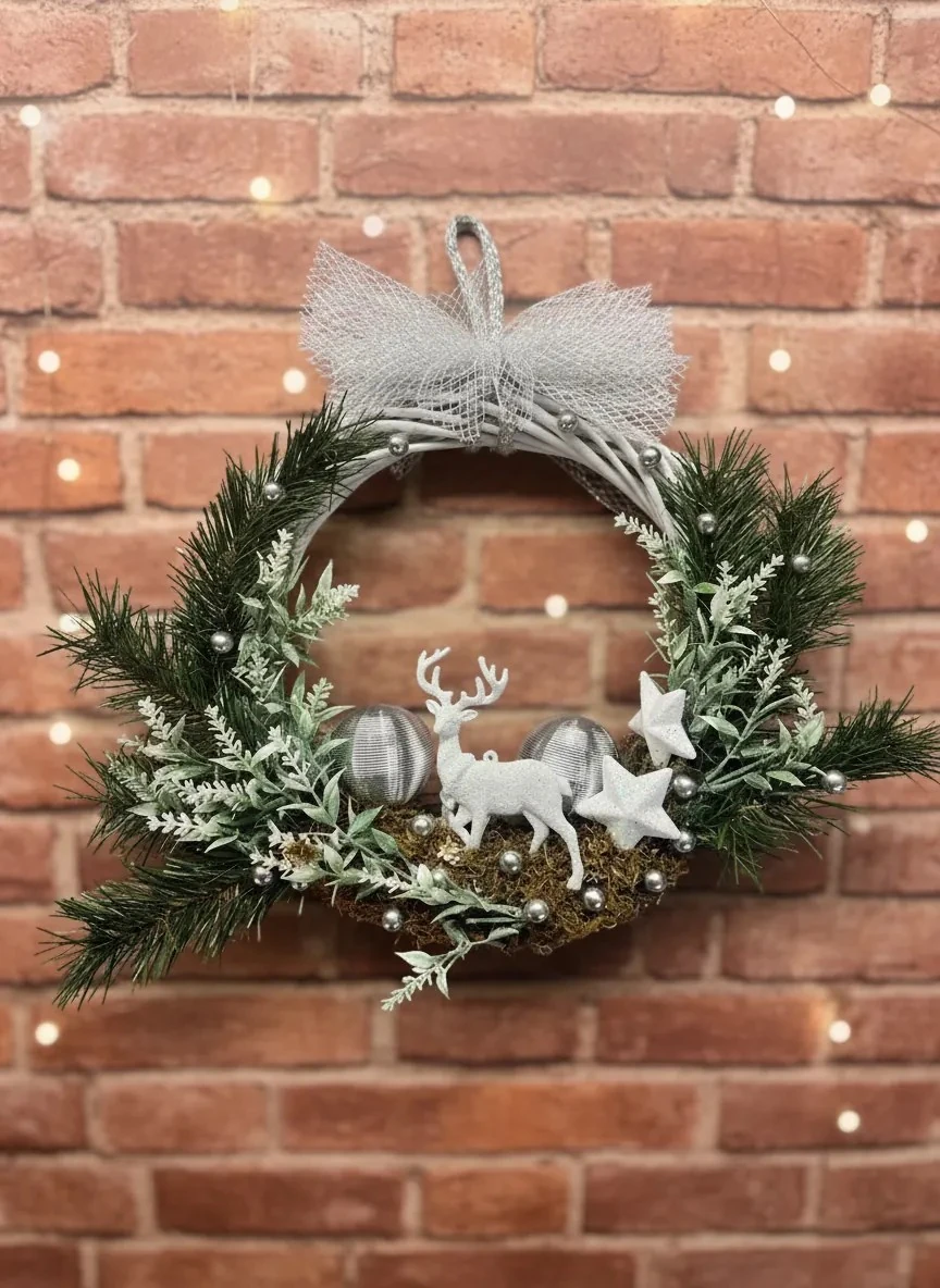 Yılbaşı Kapı Süsü Çelenk