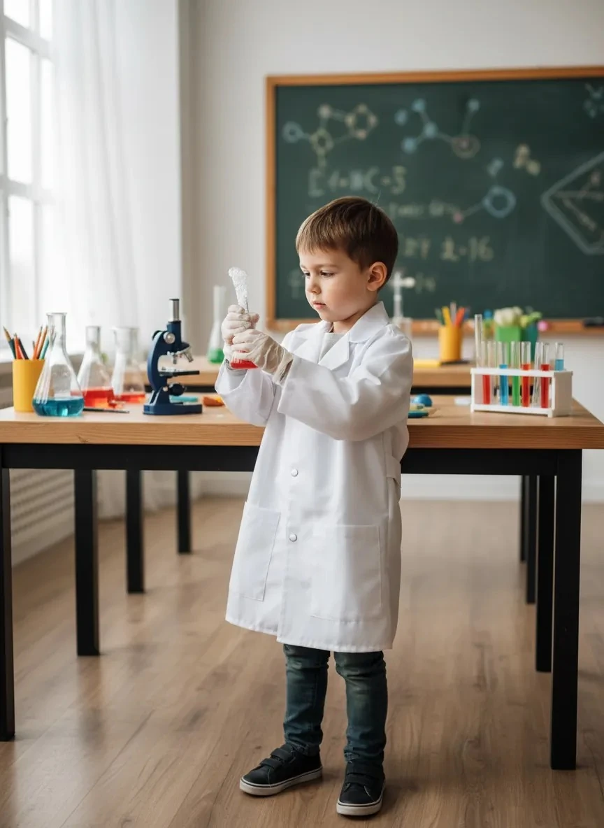 Laboratuvar Önlüğü Çocuk